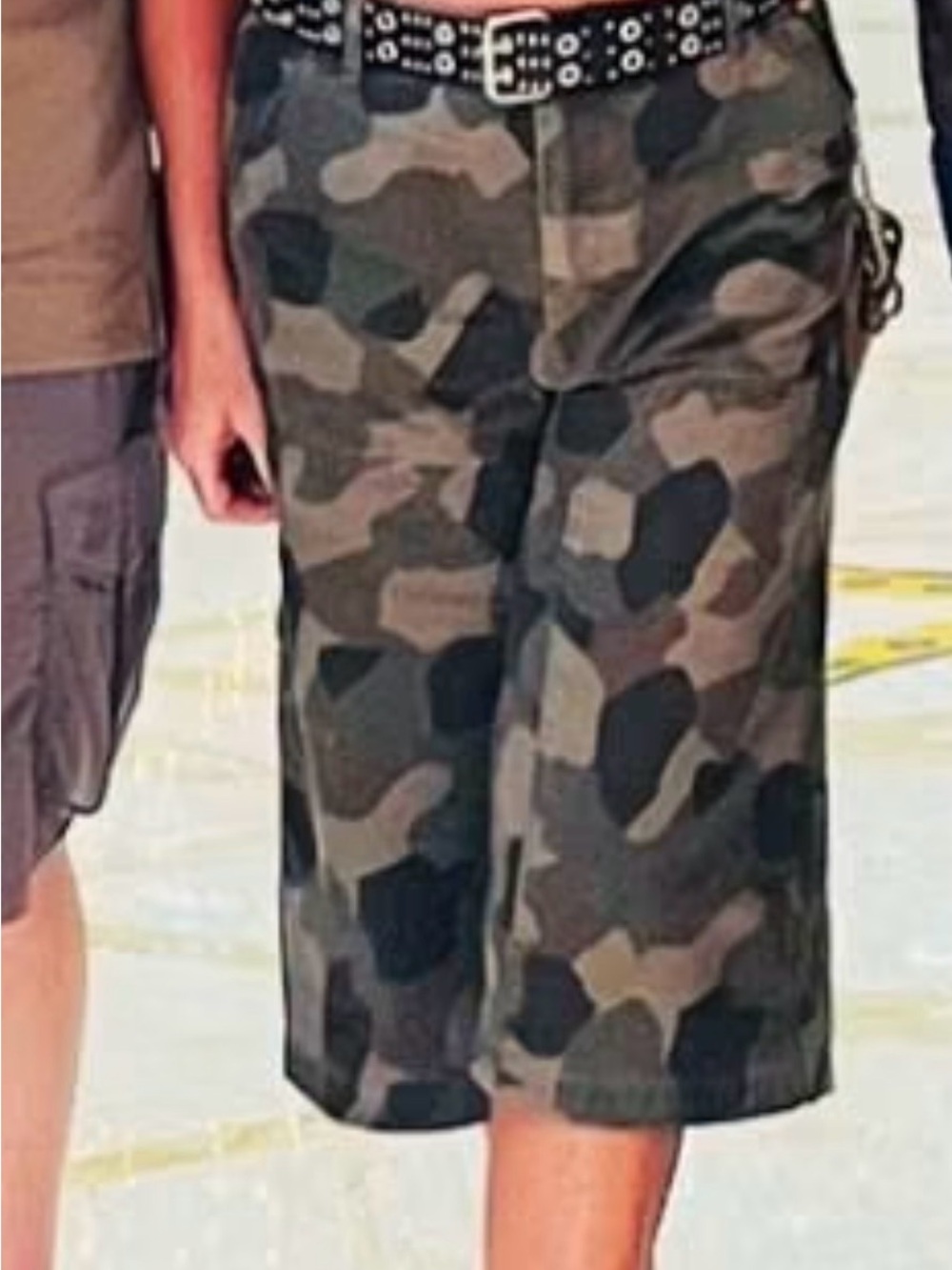 Miss Me "Chase Camo Bermuda Shorts" in Olive